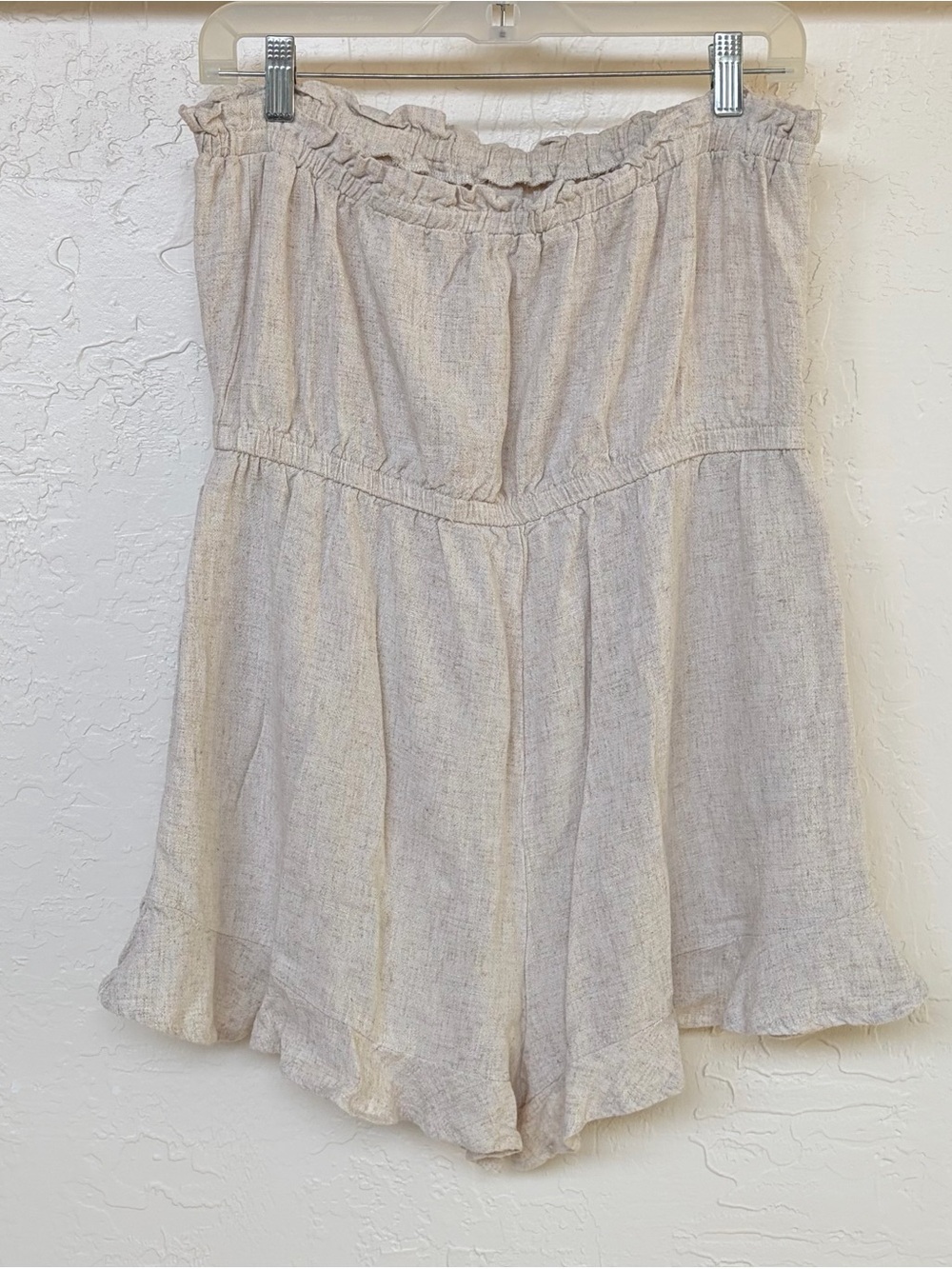 Strapless Ruffle Tie-Waist Romper - Picture 3 of 5